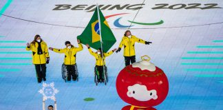 Time Brasil na abertura dos Jogos Paralímpicos de Inverno