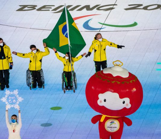 Time Brasil na abertura dos Jogos Paralímpicos de Inverno
